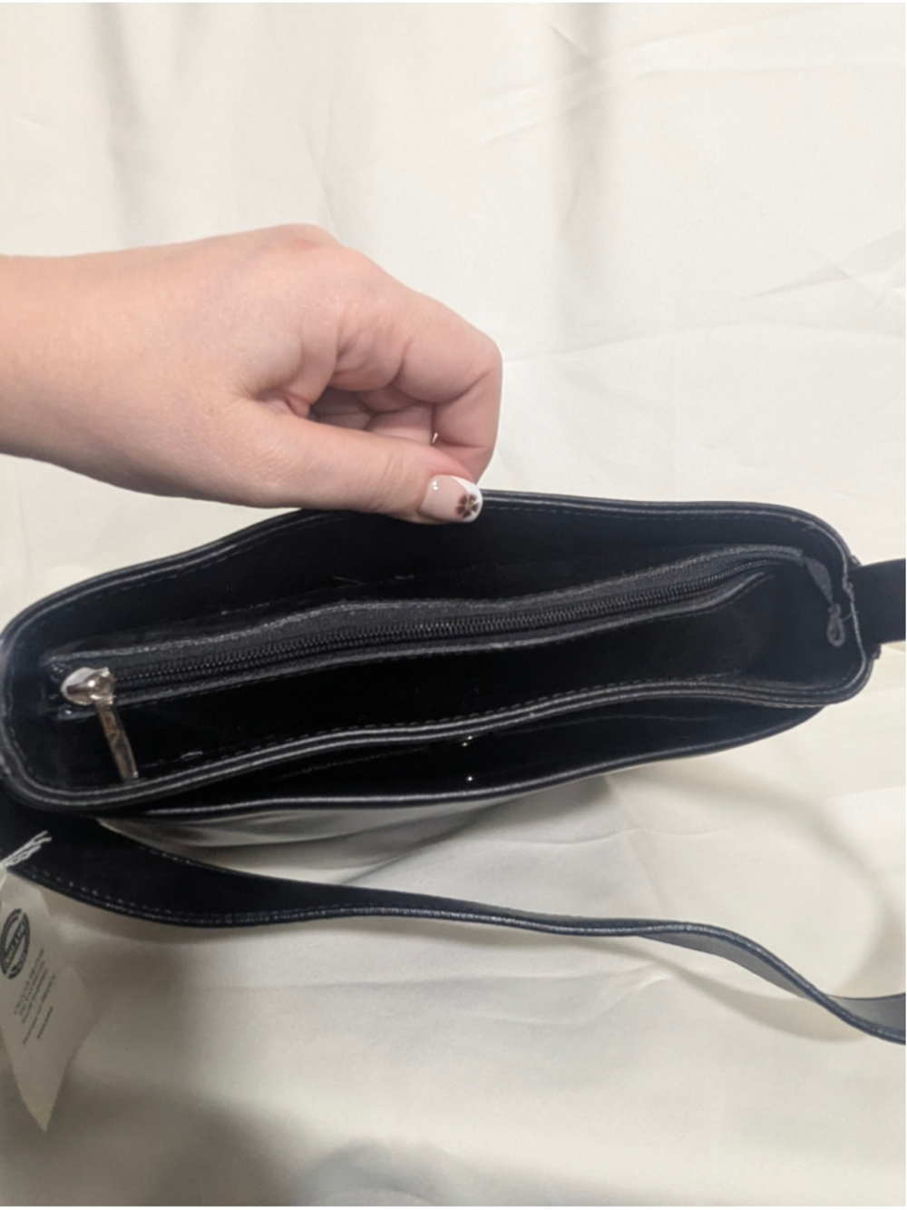SOLANO PARIS NWT Black Genuine Leather Shoulder Bag One Size - Picture 14 of 16